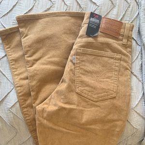 Levi Ribcage yellow bootcut corduroy pants